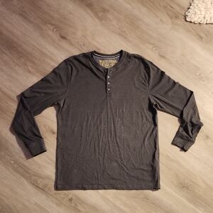 Weatherproof Charcoal Long Sleeve Henley